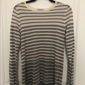 White/Gray stripped Sweater
